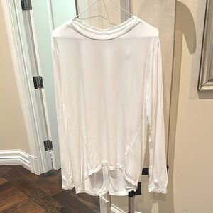 Blanc Noir Long Sleeve Split Back Top size M